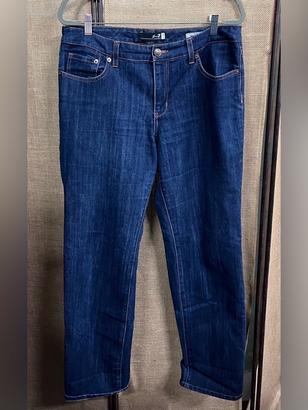 Seven7 Straight Leg Jeans in Dark Blue
